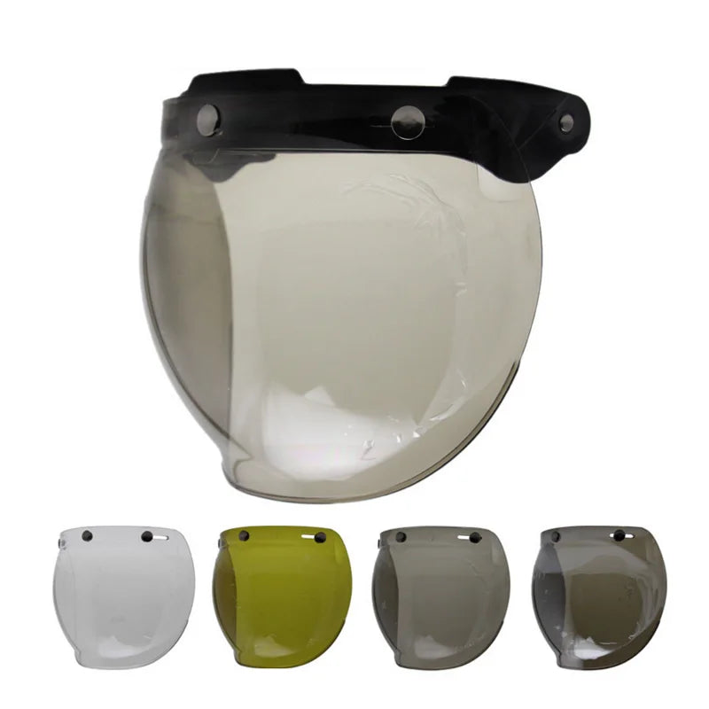 Écran solaire bulle rétro pour casque moto - vue - vue 4