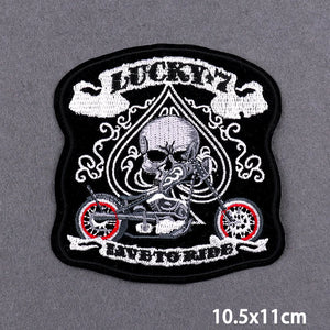 Écusson brodé Live To Ride motard punk à coudre ou repasser sur veste - vue 8