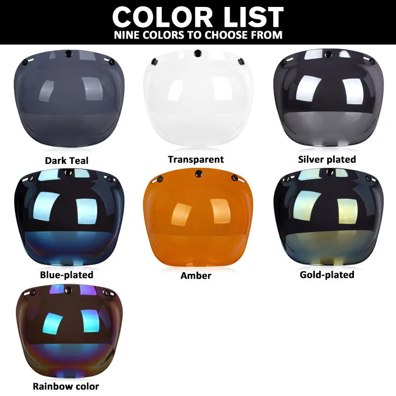 Visière bulle fumée relevable pour casque de moto - vue 3