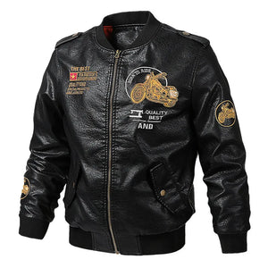 Blouson Moto Homme Simili Cuir Doublé, Automne/Hiver Rétro - vue 6