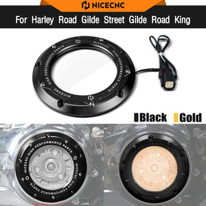 Cache d'Embrayage (Derby Cover) avec Bandeau LED Intégré - Harley-Davidson Street Glide, Road Glide, Road King, Freewheeler 2016-2023 – photo 1/8