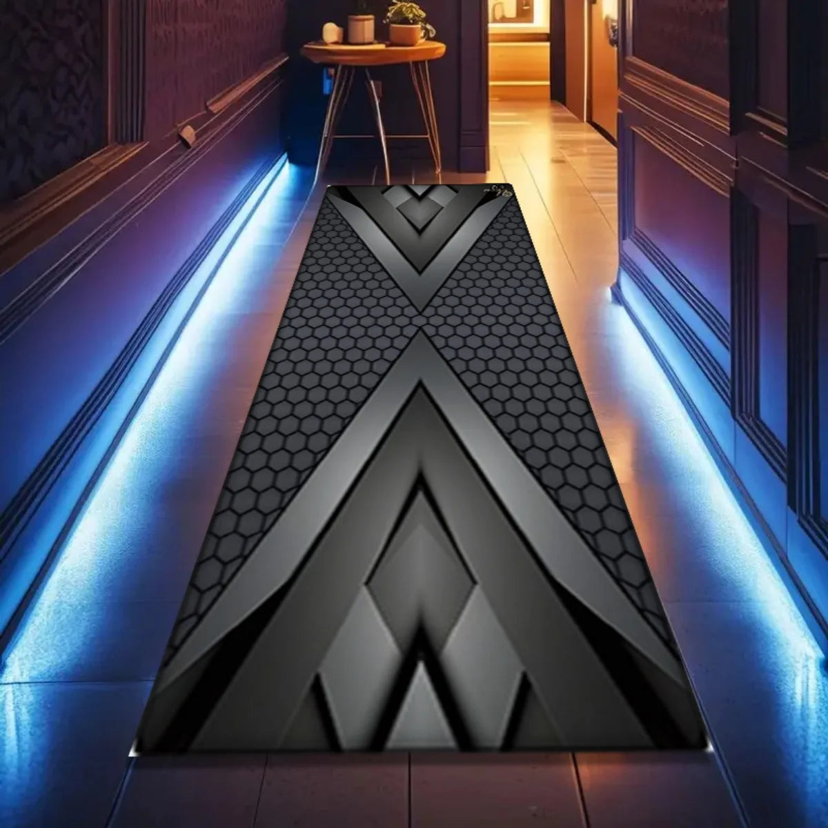 Tapis de sol garage motif hexagonal antidérapant – photo 4/6