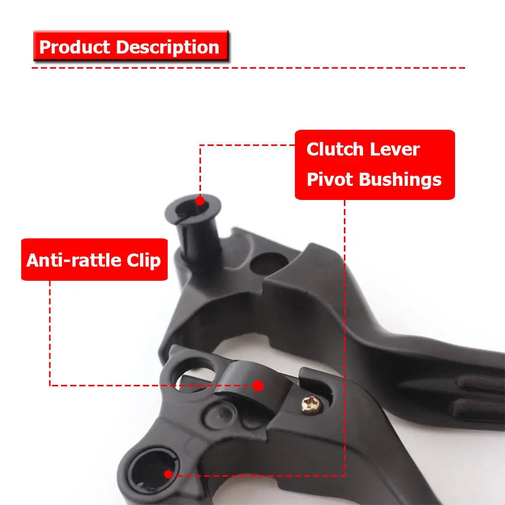 Leviers noir mat frein et embrayage pour Harley Dyna Softail - vue 5