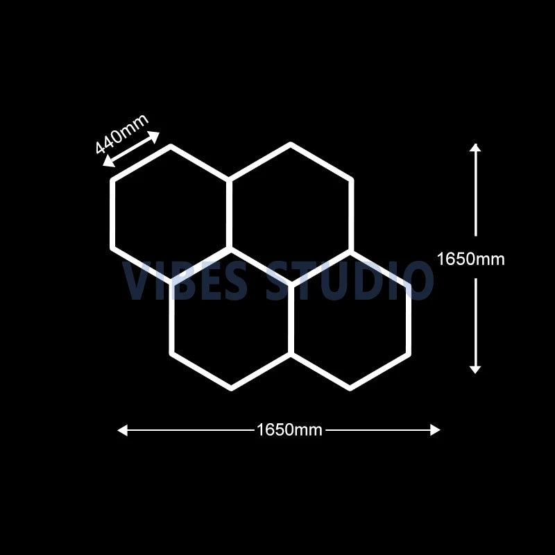 Panneau LED hexagonal nid d'abeille 6500K pour garage, salon de coiffure et atelier – photo 26/36