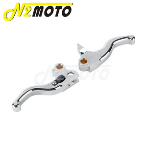Leviers de frein et d'embrayage courts noirs pour Harley Touring - vue 3