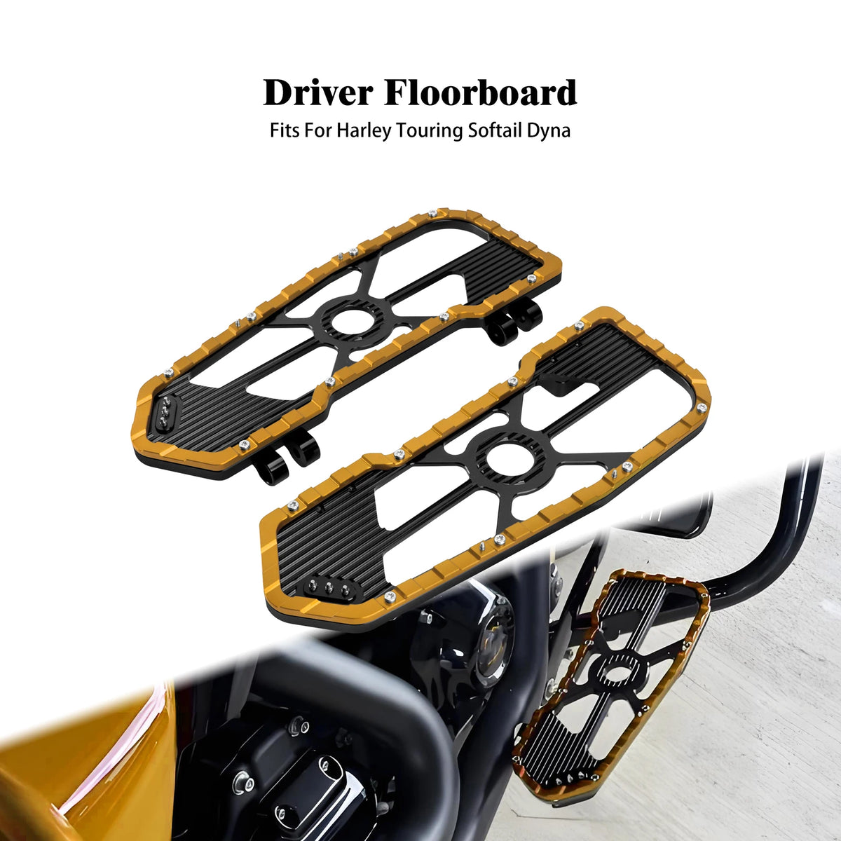 Repose-pieds plancher pilote en aluminium pour Harley-Davidson - vue 9