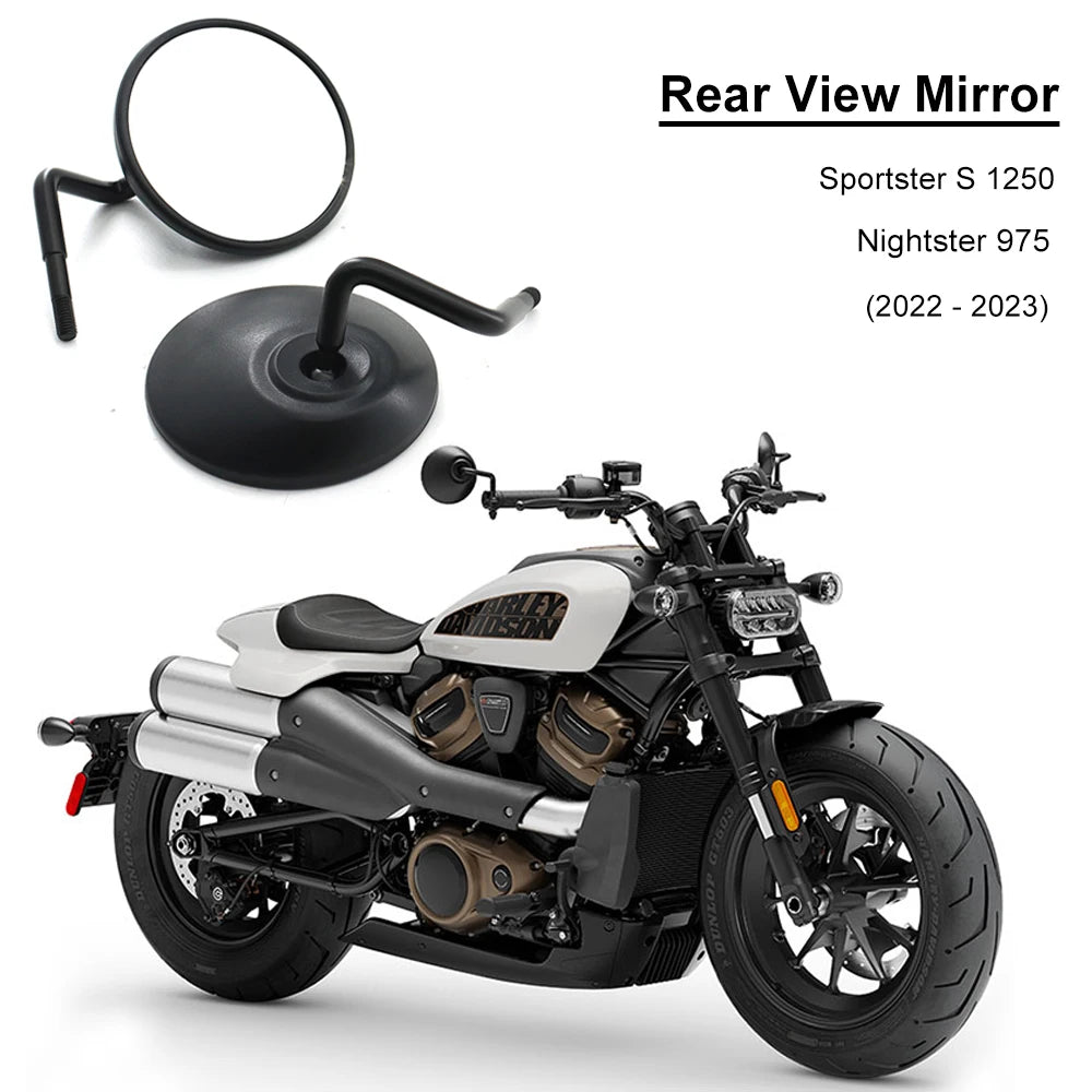 Rétroviseurs CNC Aluminium pour Harley Sportster S 1250, Nightster 975 – photo 1/9
