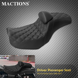 Selle Biplace avec Dossier - Harley-Davidson Dyna 2006-2017 – photo 1/6