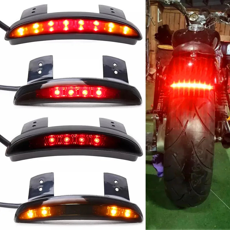 Feu stop LED de bord de garde-boue arrière pour moto Harley Breakout et Bobber - vue 1
