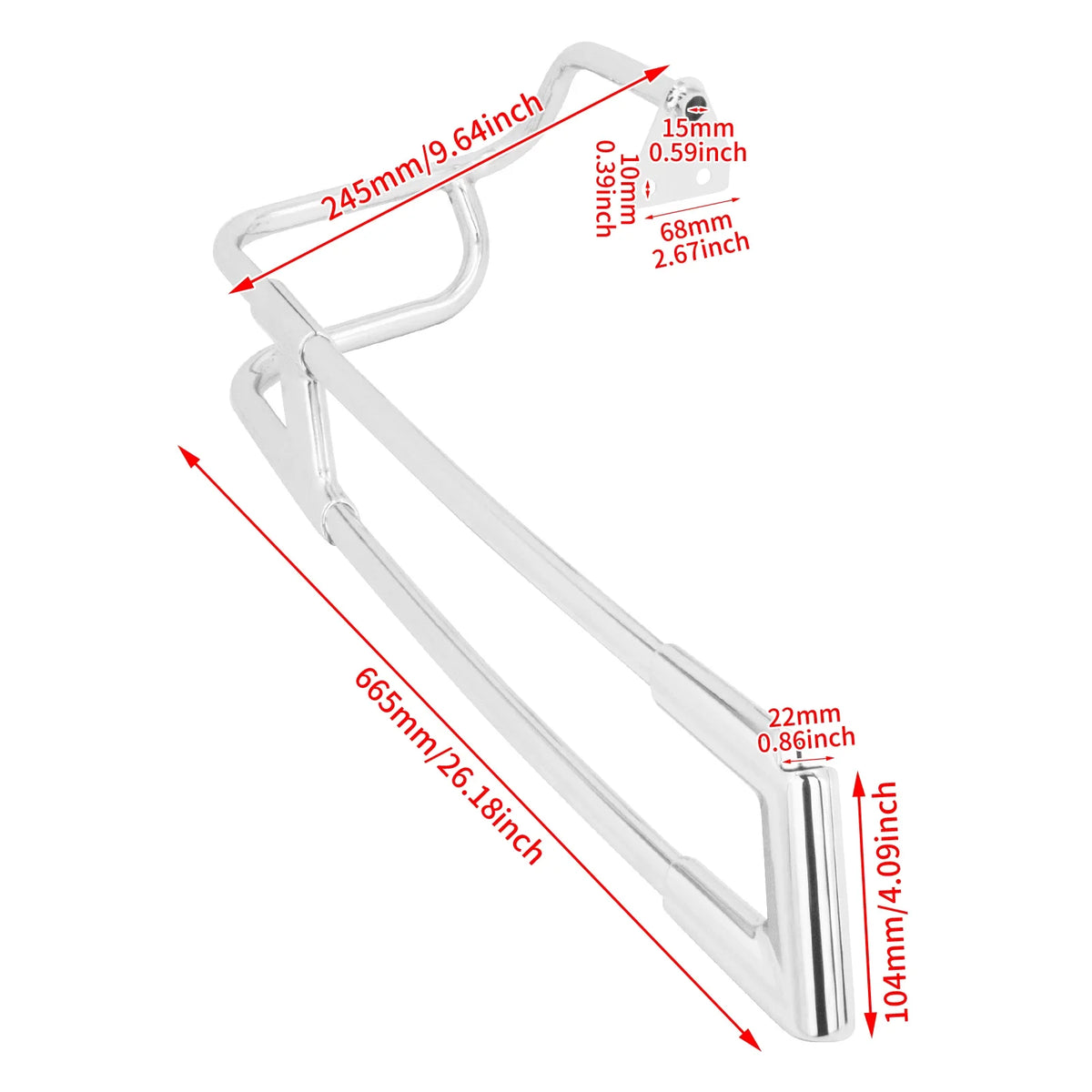 Arceaux de Protection de Sacoches Chromés (Guard Rails) - Harley-Davidson Touring 2014 et + – photo 5/8