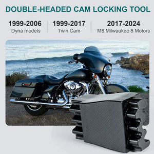 Outil de Blocage d'Arbre à Cames Double Tête - Harley-Davidson Twin Cam 1999-2017, M8 2017-2024, Dyna 1999-2006 – photo 2/11