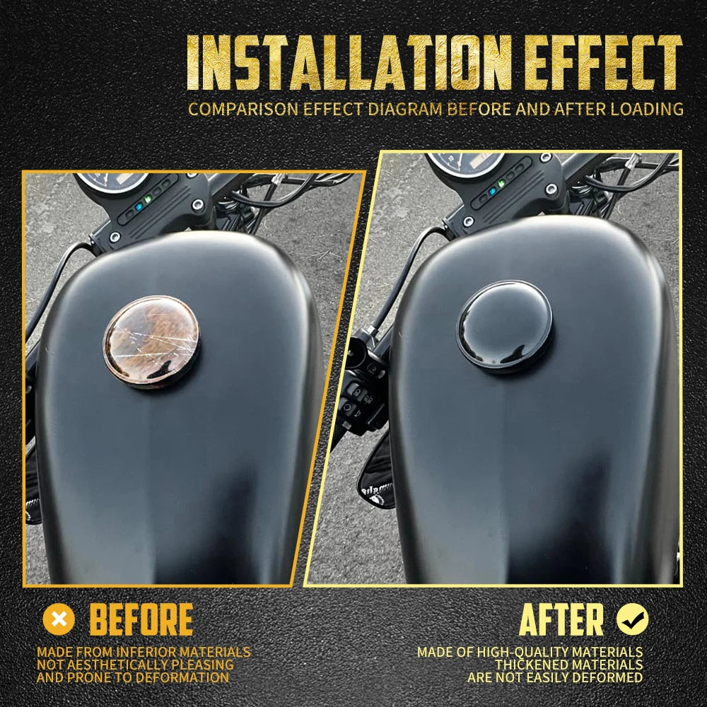 Bouchon de Réservoir Décoratif Ventilé - Harley-Davidson Sportster XL 1992 et +, Dyna 1992-2017, Softail 2000-2017, Touring Road King 1994 et + – photo 3/8