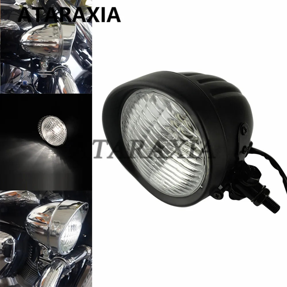 Phare rétro 4,5 pouces pour Harley bobber chopper - vue 8