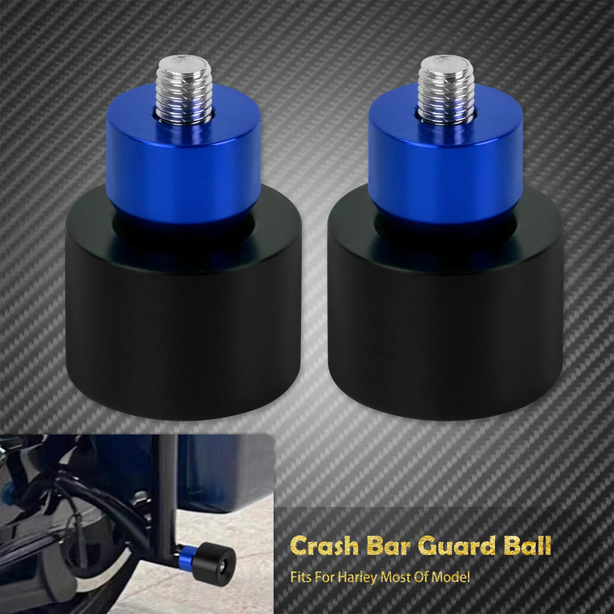 Boules de Protection M12 pour Barres de Garde (Crash Bar) - Harley-Davidson Softail, Touring, Dyna, Sportster – photo 16/17