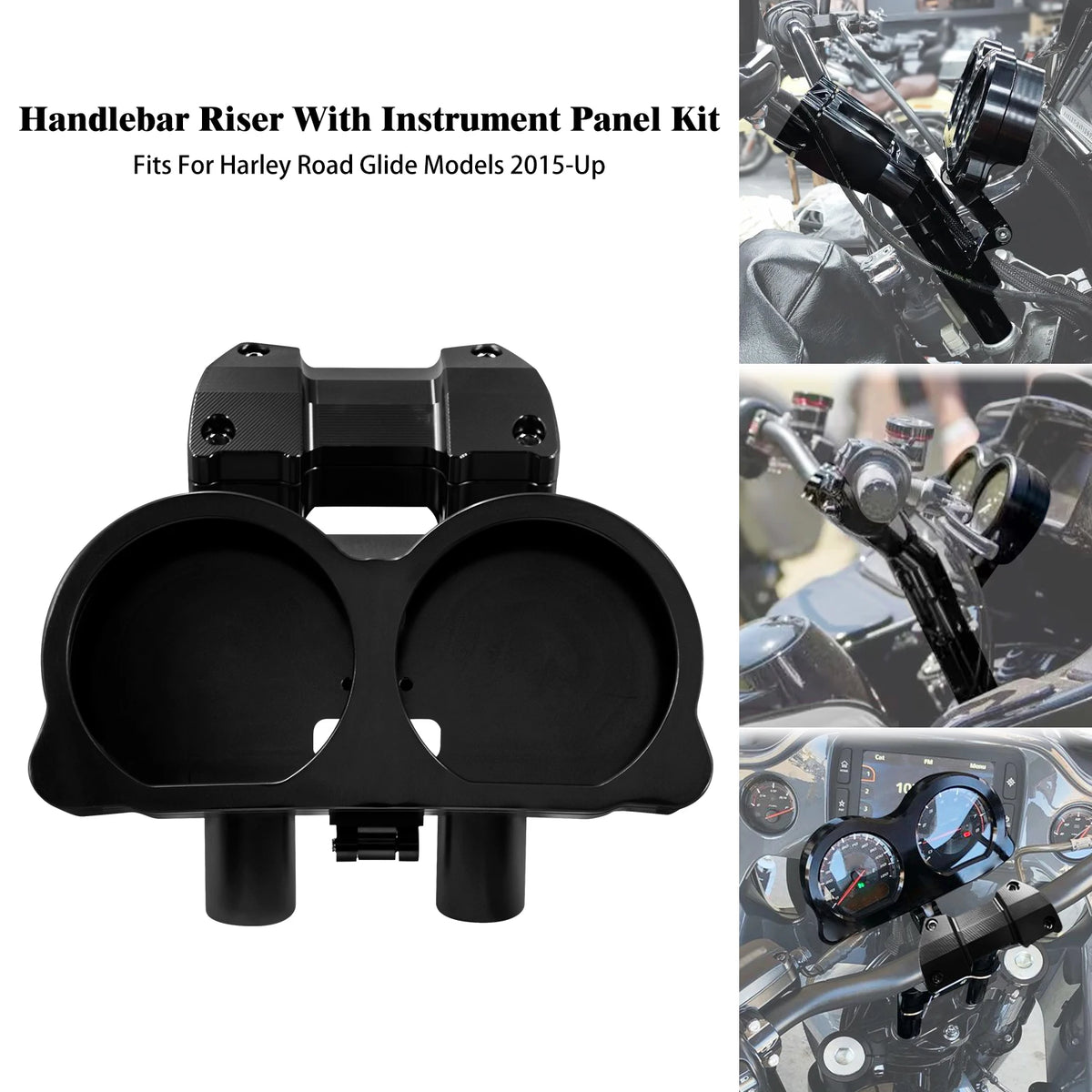 Risers avec support de compteurs pour Harley Road Glide - vue 9