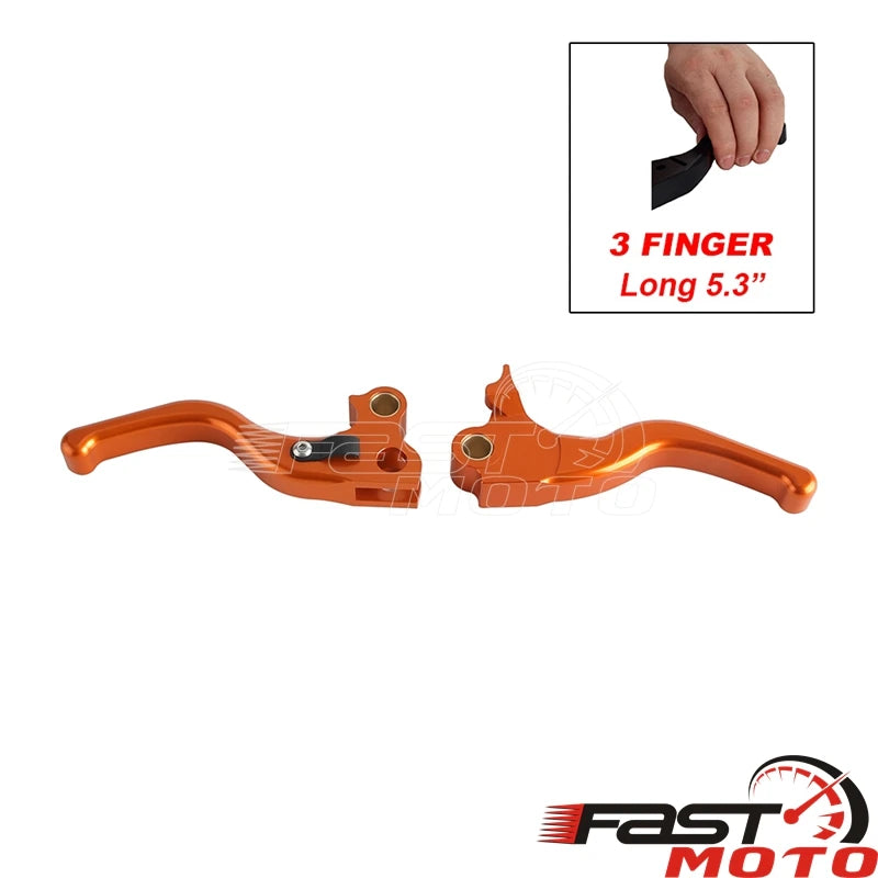 Paire de leviers de frein et d'embrayage noirs pour moto Harley-Davidson Dyna - vue 7
