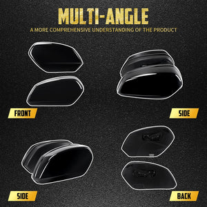 Sacoches cavalières rigides noires pour Harley-Davidson Low Rider - vue 2