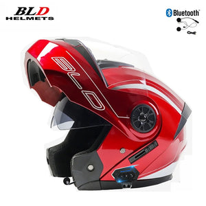 Casque moto modulable compatible Bluetooth, vue de trois quarts - vue 6