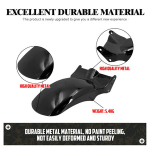 Garde-boue arrière court en acier noir pour Harley-Davidson Softail - vue 4