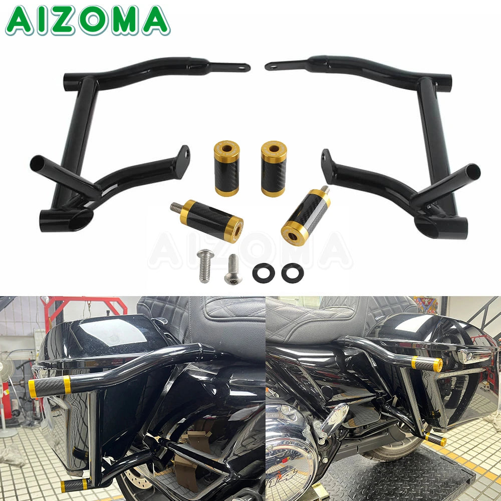 Barre de protection noire montée à l'arrière d'une Harley-Davidson Touring - vue 13