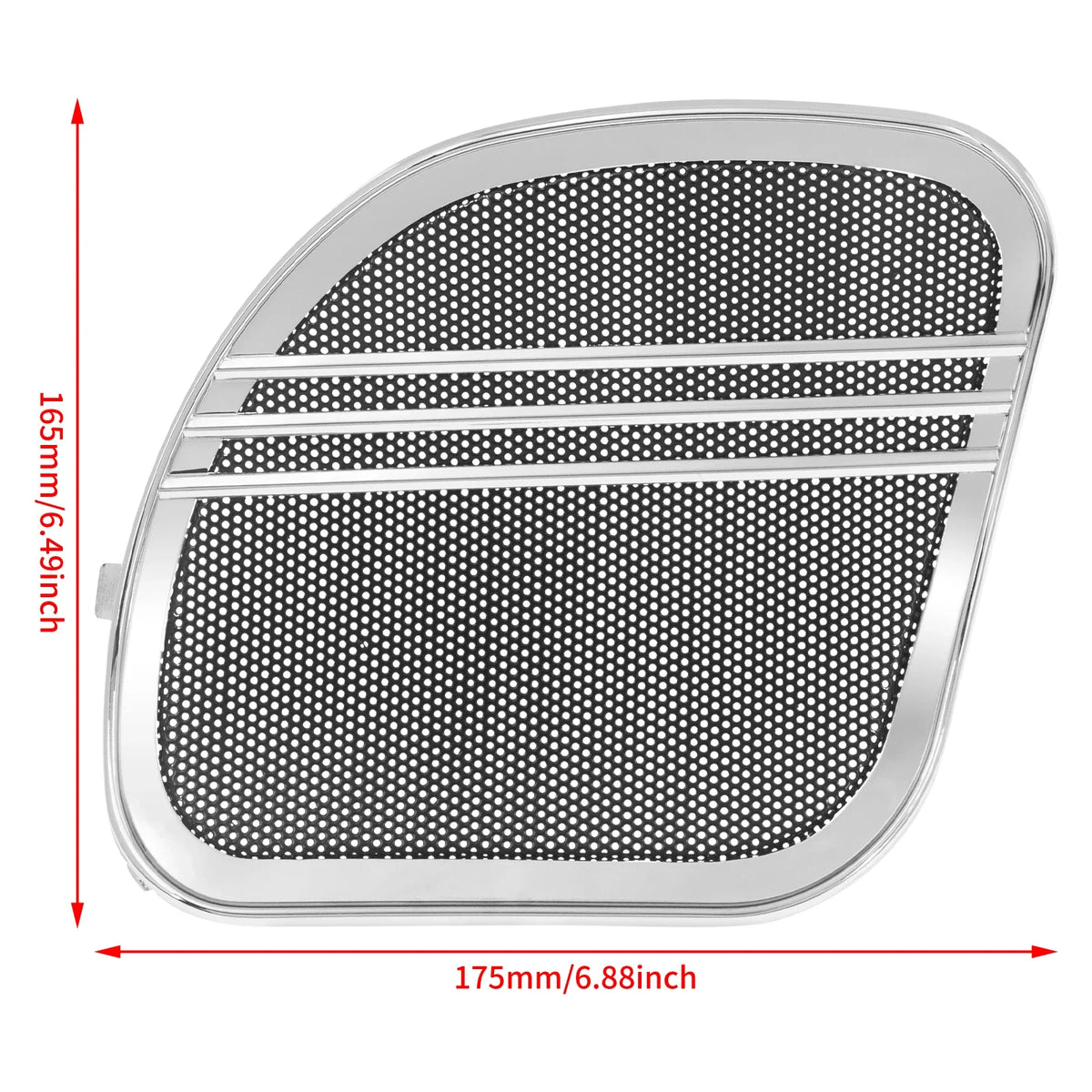 Grilles de Haut-Parleurs Tri-Line Chromées/Noires - Harley-Davidson Touring Road Glide FLTRX 2015-2023 – photo 5/8