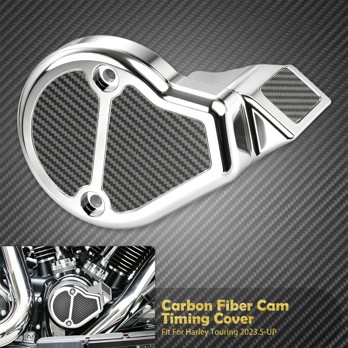 Cache de couvercle de came (cam timer trim cover) - Harley Touring CVO Street Road Glide 2023 et +, Ultra, Trike, Softail – photo 7/8