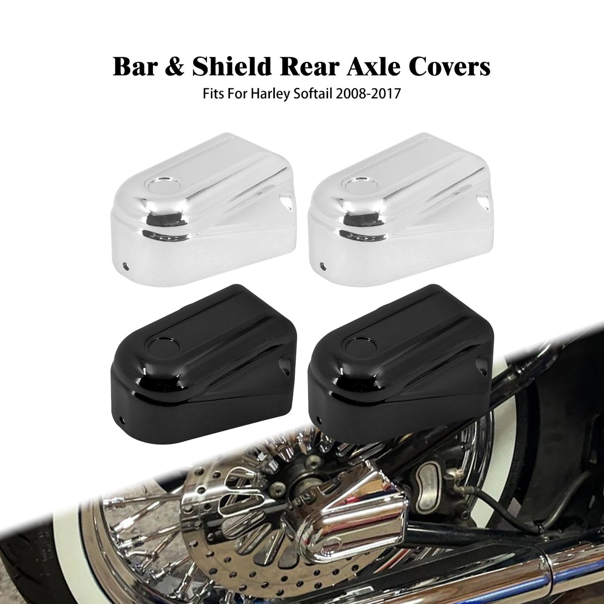 Caches d'essieu arrière / bras oscillant - Harley-Davidson Softail 2008-2017 – photo 1/8