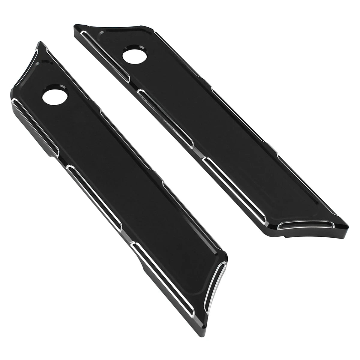 Cache-loquets de sacoches CNC noir pour Harley Touring - vue 5