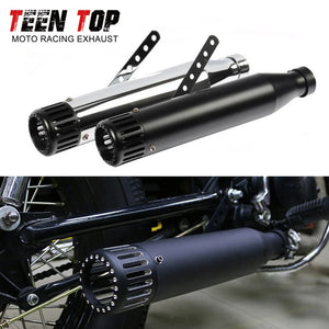Silencieux rétro inox pour Harley Sportster - vue 1