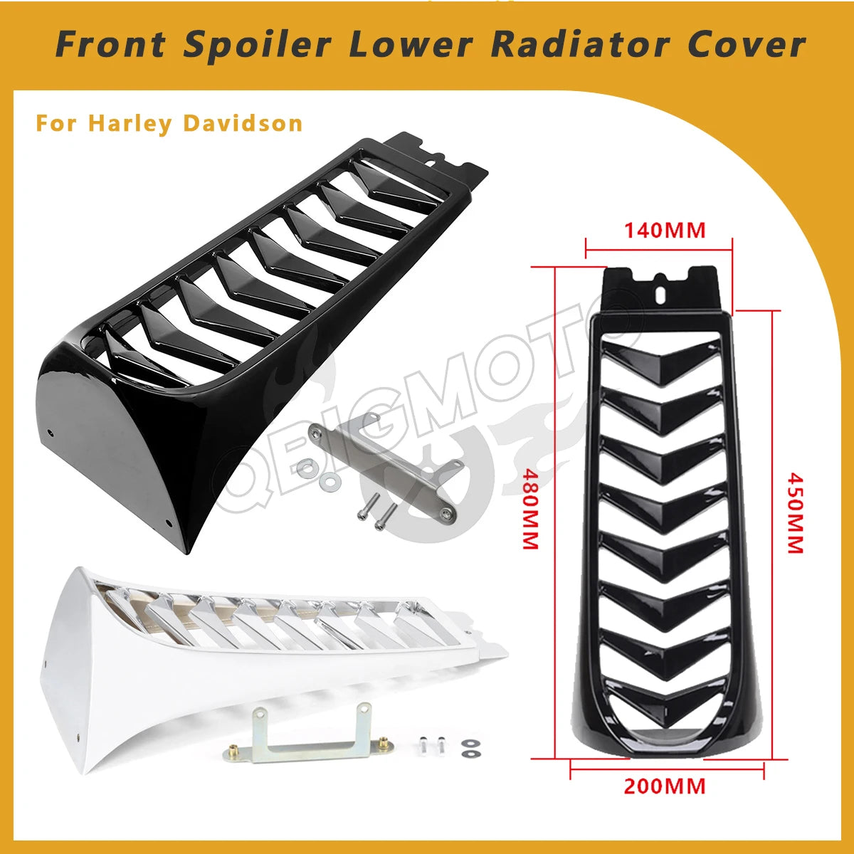 Sabot Inférieur de Radiateur (Chin Spoiler) - Harley-Davidson Softail (Multi-Modèles selon Année, voir Détail) 2018-2024 – photo 1/8