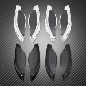 Aile latérale déflectrice noire montée sur le carénage batwing d'une Harley-Davidson Touring - vue 4