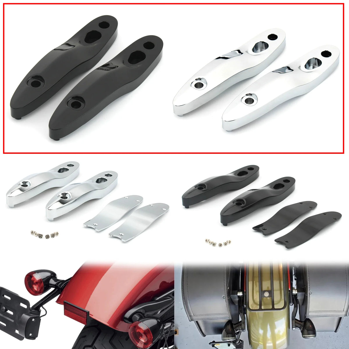 Déport de clignotant arrière pour Harley Softail - vue 1