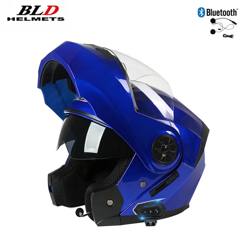 Casque moto modulable noir avec double écran - vue 1