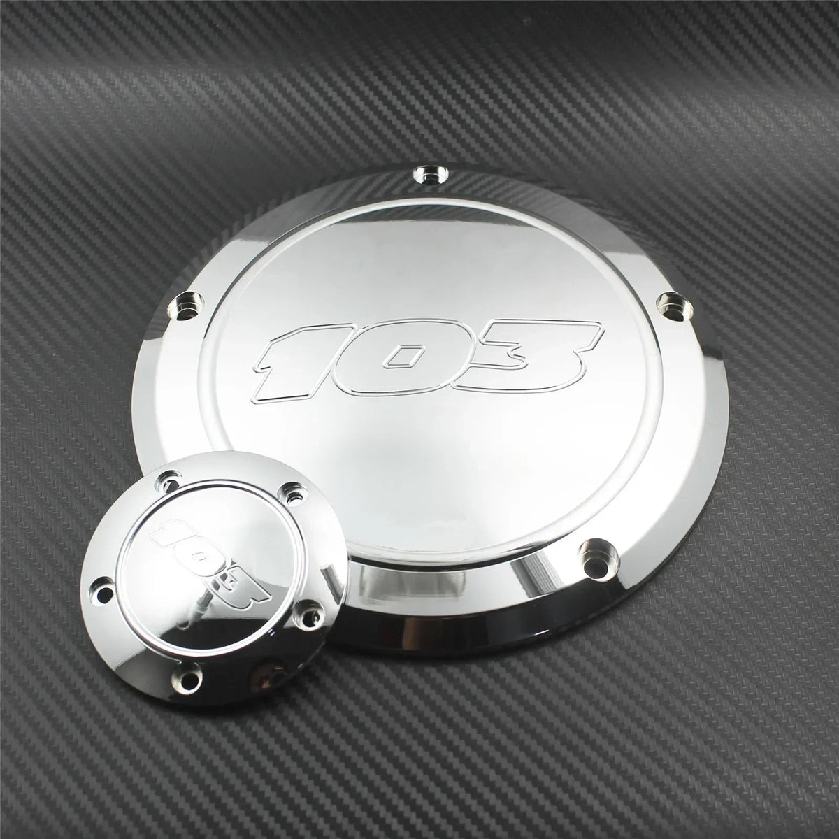 Cache derby et cache timer 5 trous pour Harley Dyna Softail Touring - vue 13