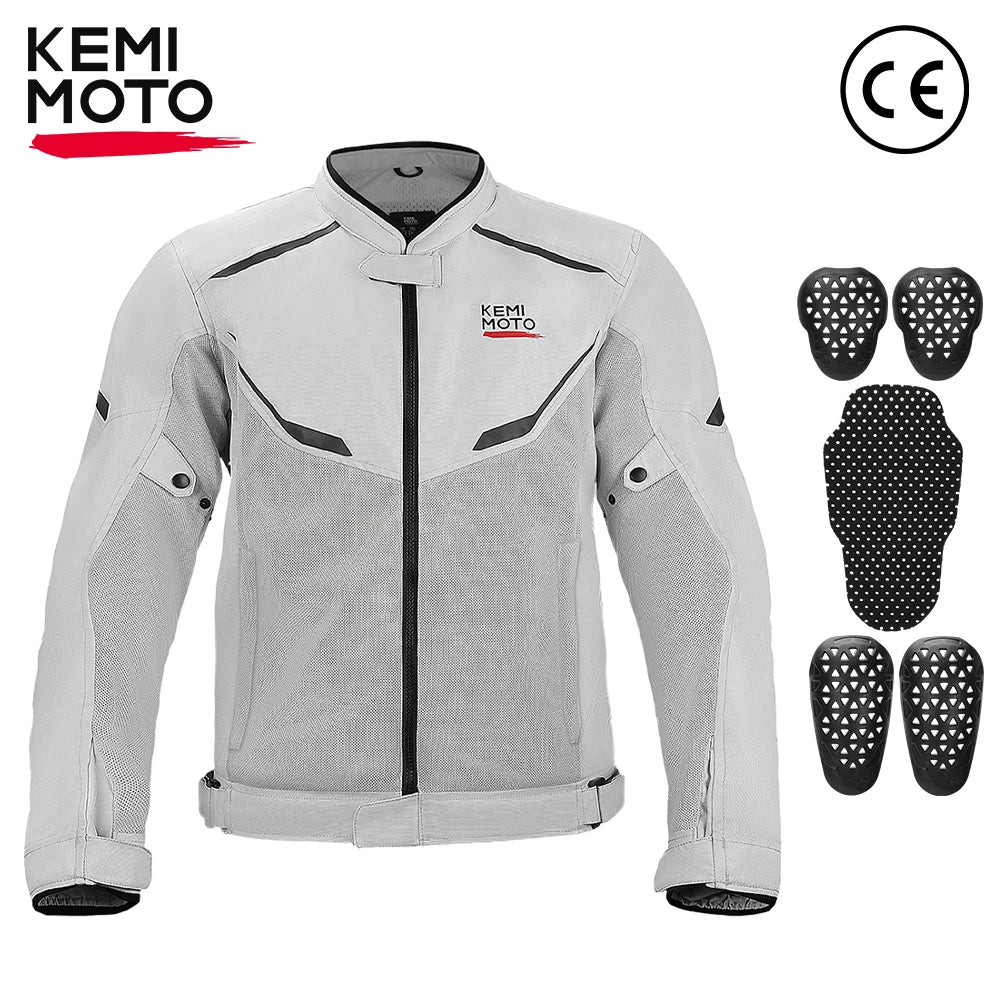 Blouson moto été respirant avec protections - vue - vue 1