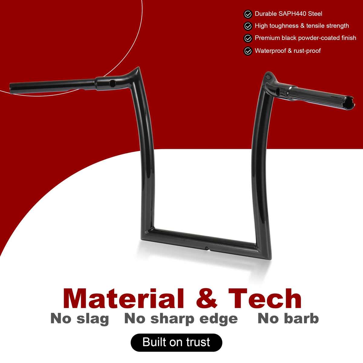 Guidon Ape Hanger Meathook 1,25" pour bagger - Harley-Davidson Road Glide 2015-2023 – photo 4/8