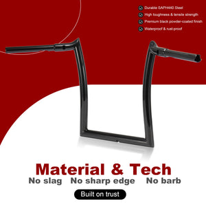 Guidon Ape Hanger Meathook 1,25" pour bagger - Harley-Davidson Road Glide 2015-2023 – photo 4/8