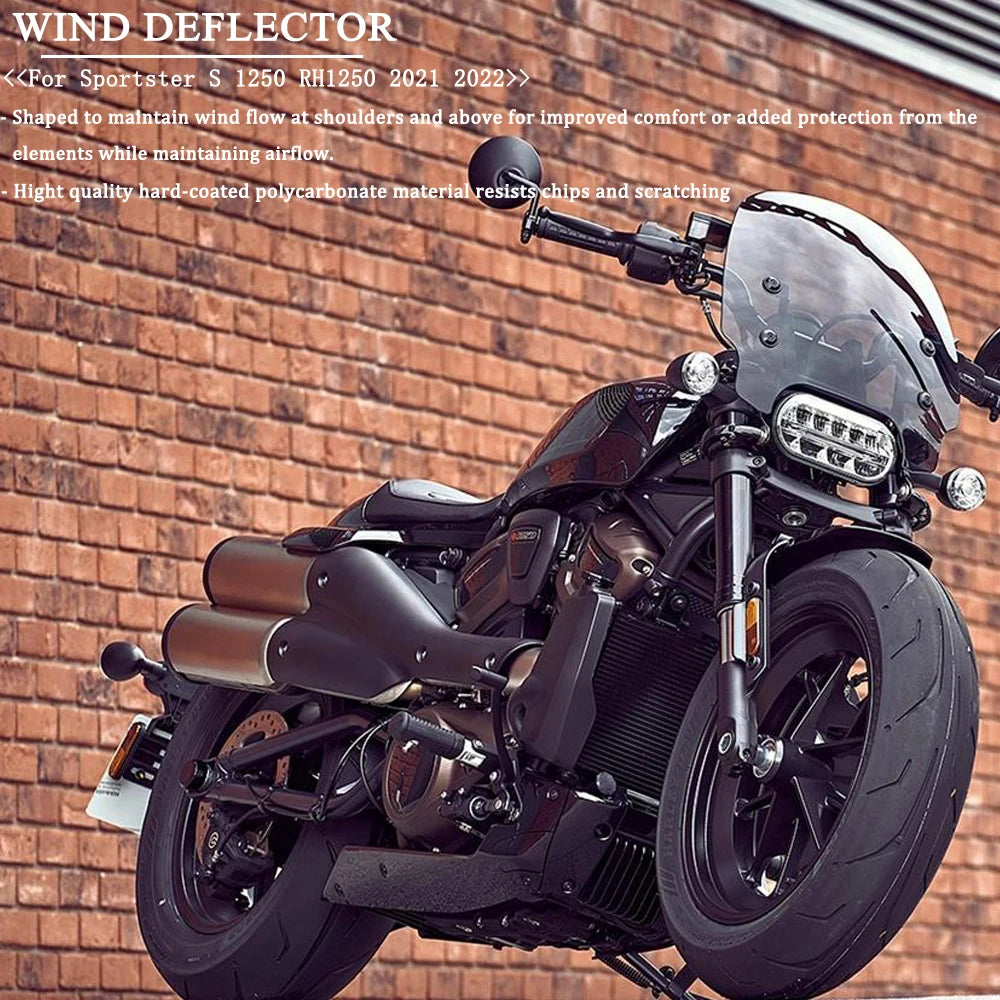 Pare-brise Fumé à Fixation Rapide pour Harley Sportster S 1250 RH1250 2021-2023 – photo 1/11