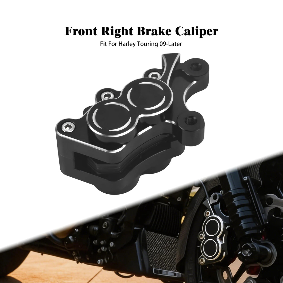 Kit Étriers de Frein Avant Gauche/Droite en Aluminium - Harley-Davidson Touring 2009 et plus récent – photo 7/8