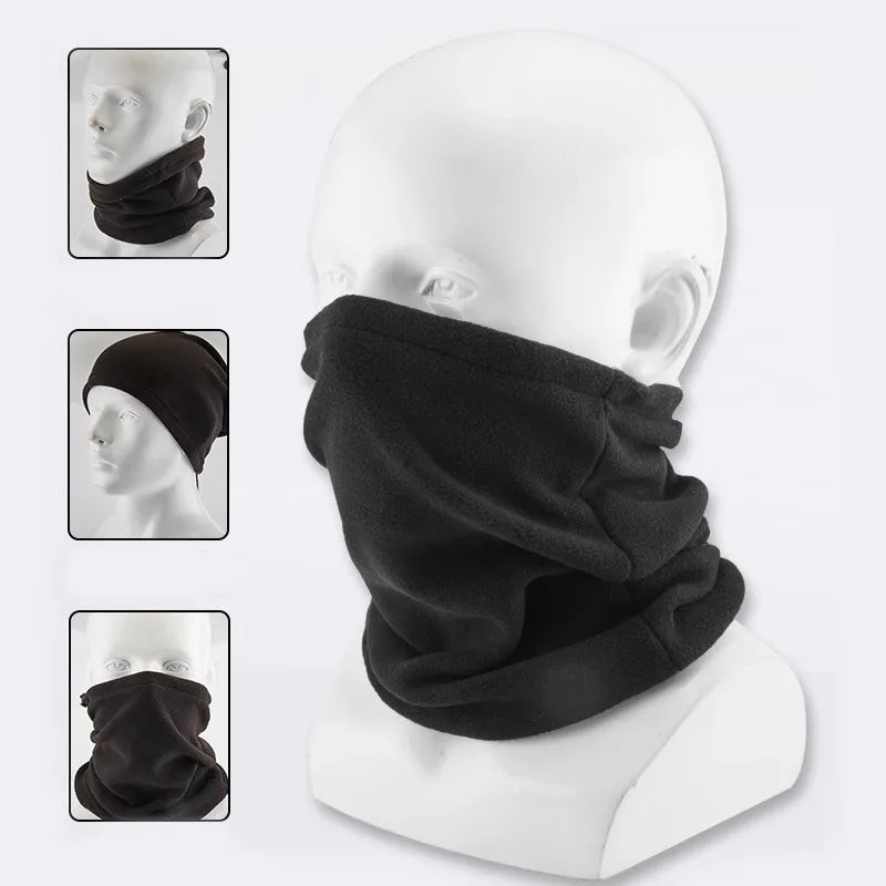 Cagoule polaire noire pour la conduite moto en hiver - vue 2