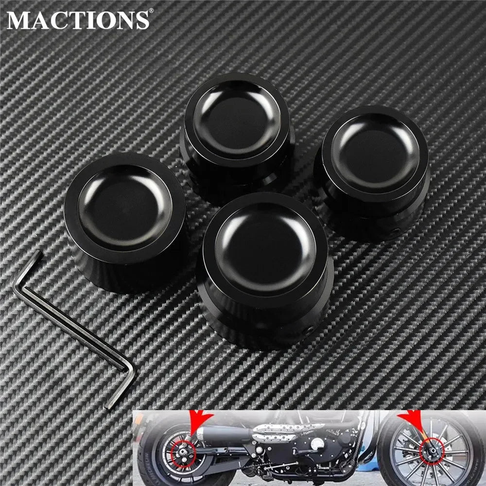 Caches d'écrou d'axe pour Harley Touring et Softail - vue 1