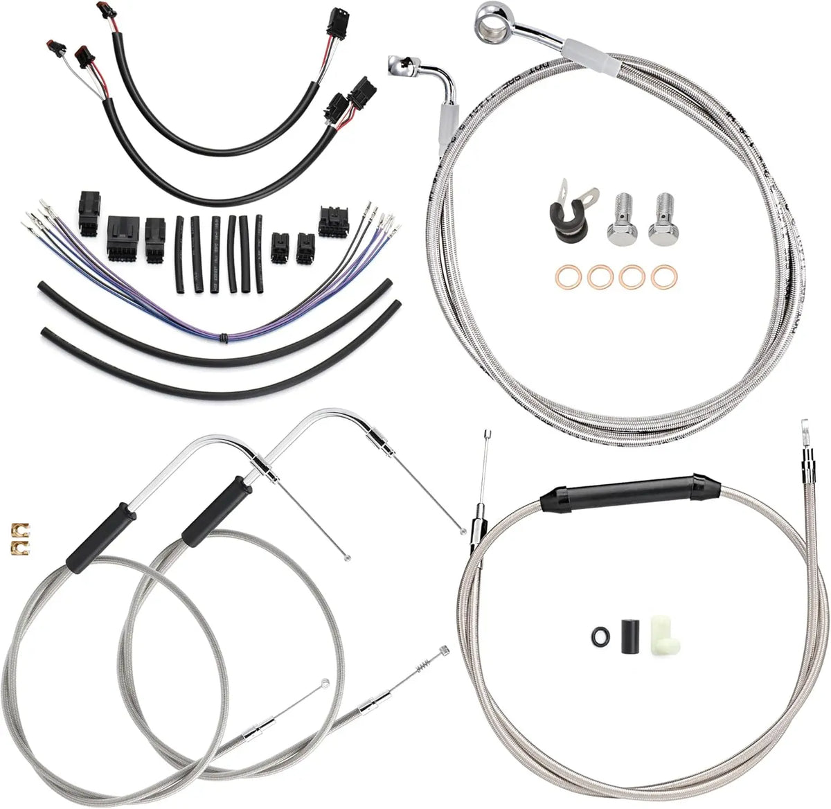 Kit de Câbles Rallongés pour Guidon - Harley-Davidson Softail 2011-2015 (Sans ABS) – photo 1/8