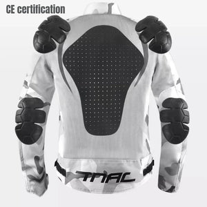 Blouson moto femme noir en tissu maillé - vue de face - vue 4