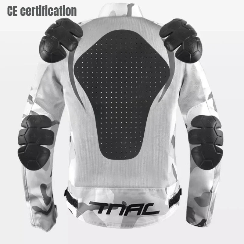 Blouson moto femme noir en tissu maillé - vue de face - vue 4