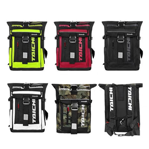 Sac à dos moto imperméable noir avec option éclairage LED - vue 2