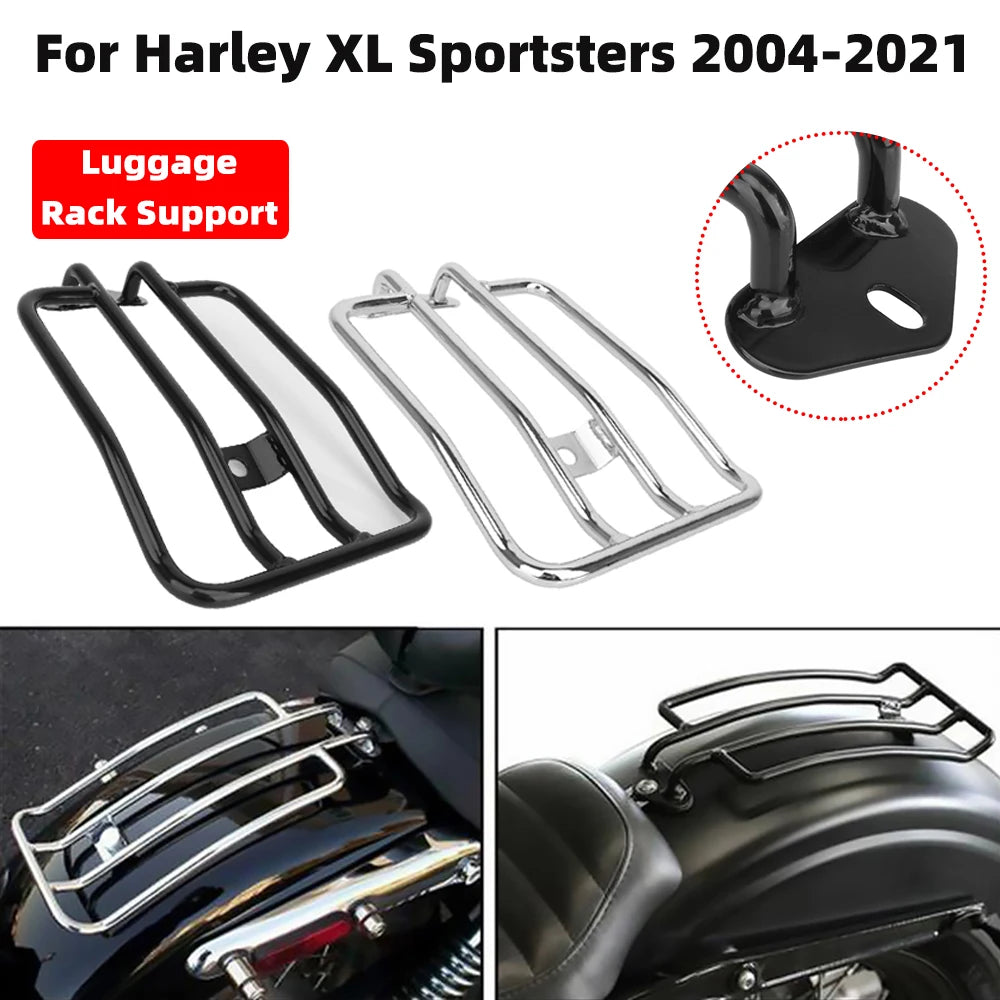 Porte-bagages arrière sur garde-boue pour selle solo Harley Sportster Iron XL 883/1200 2004-2021 - vue 2