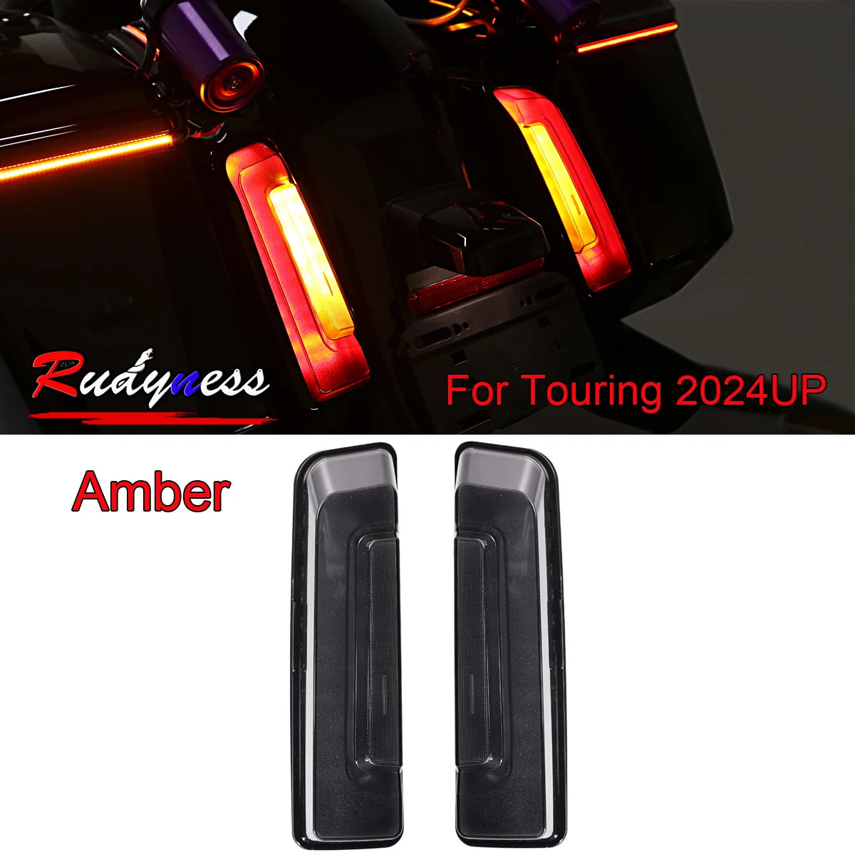 Feu arrière LED fumé avec clignotant ambre pour Harley-Davidson Touring - vue 9