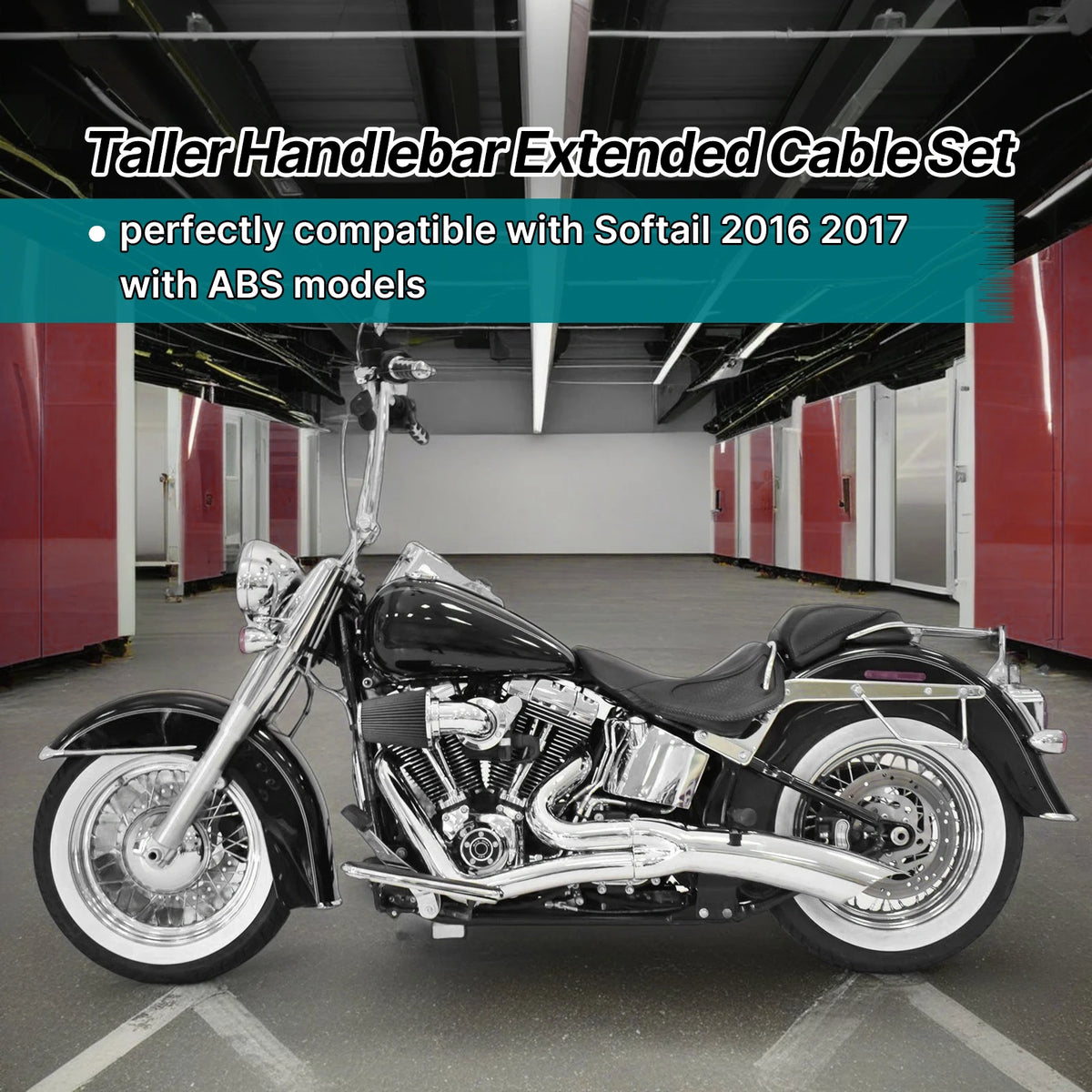 Kit de Câbles Rallongés 12" pour Guidon (Avec ABS) - Harley-Davidson Softail 2016-2017 – photo 2/8