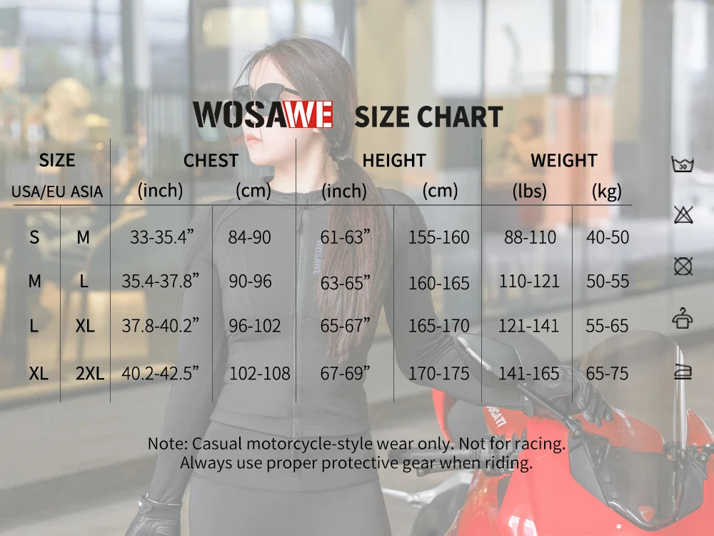 Blouson moto femme WOSAWE noir coupe ajustée - vue 6