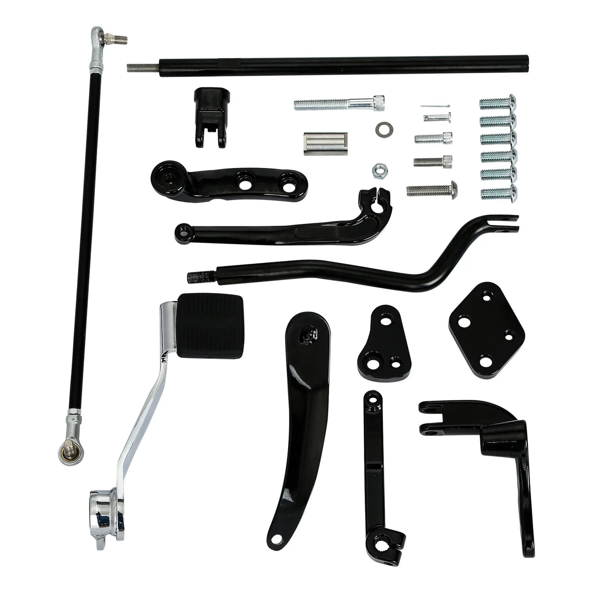 Kit commandes avancées standard en aluminium et acier pour Harley-Davidson Dyna Street Bob, Low Rider, Super Glide FXDB 2006-2017 – photo 1/6